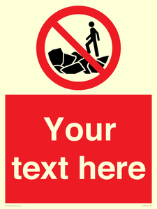 Custom No climbing on rocks